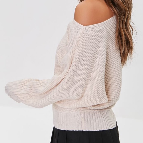 Ribbed Off-Shoulder Sweater - Picture 8 of 9